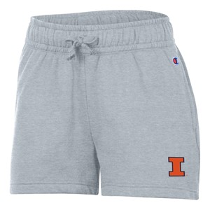 ILLINOIS BLOCK I WOMEN’S POWERBLEND SHORT -  heathergrey